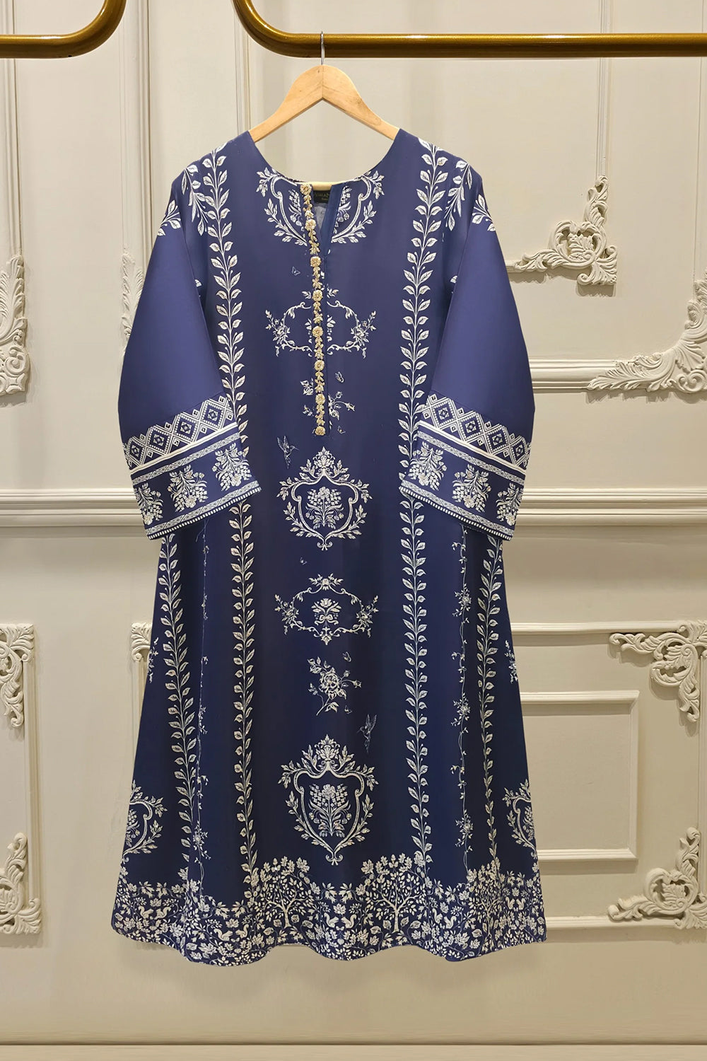 AGHANOOR |2 Piece- Embroidered Charmeuse Silk Set S111981