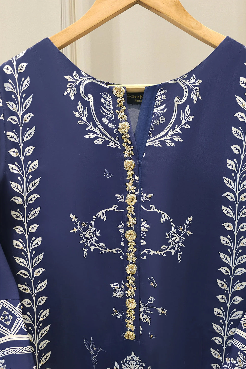 AGHANOOR |2 Piece- Embroidered Charmeuse Silk Set S111981