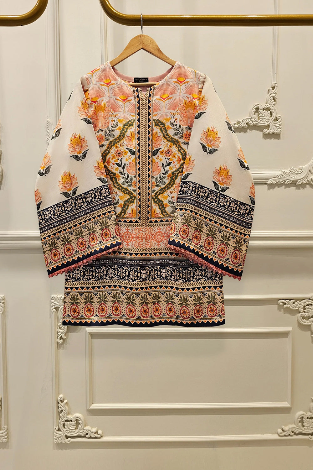 AGHANOOR |2 Piece- Printed Silk Co-ord Set S111946