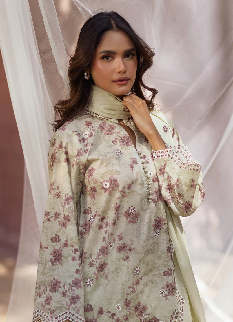 IMAGE |12426/201/360 (3 PCS Embroidered Printed Suit Summer Essence’25)
