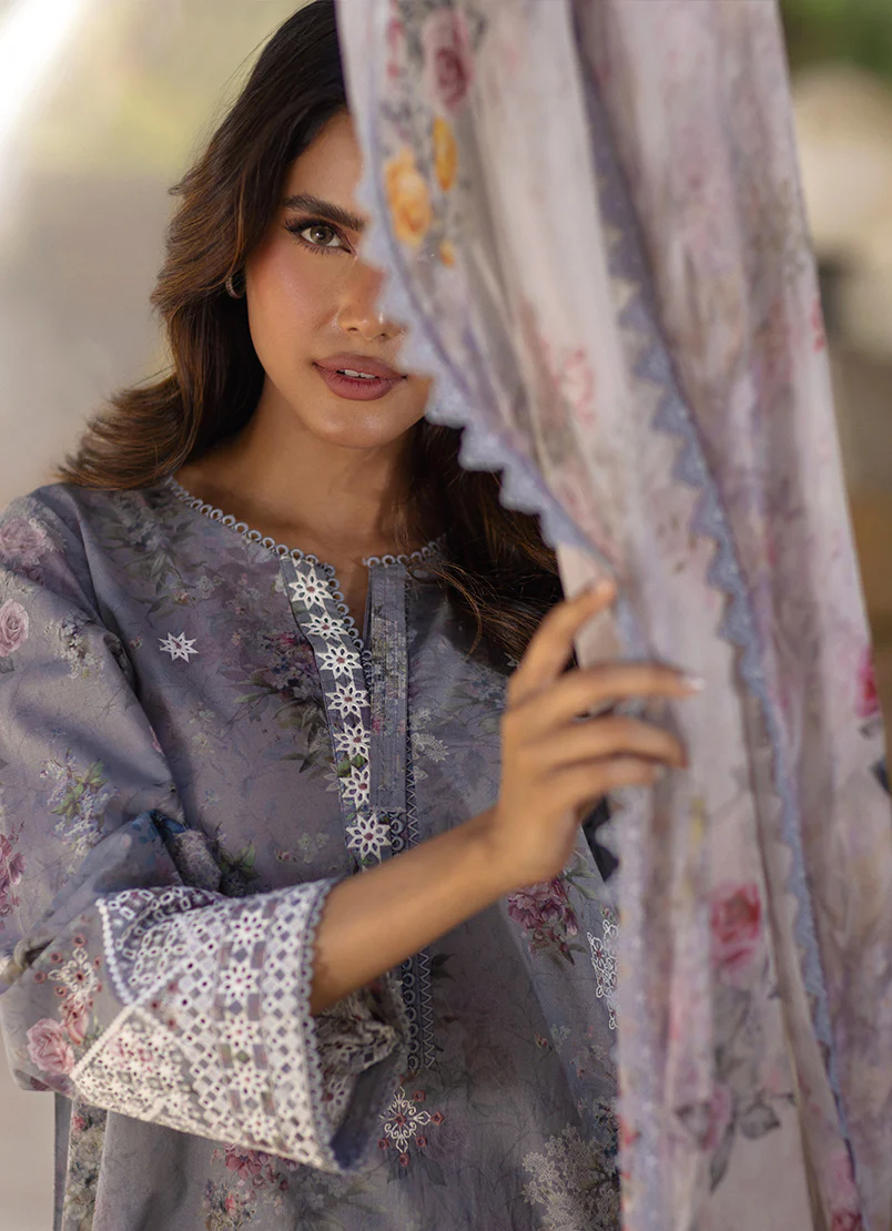 IMAGE |2452/201/204 (3 PCS Embroidered Printed Suit Summer Essence’25)