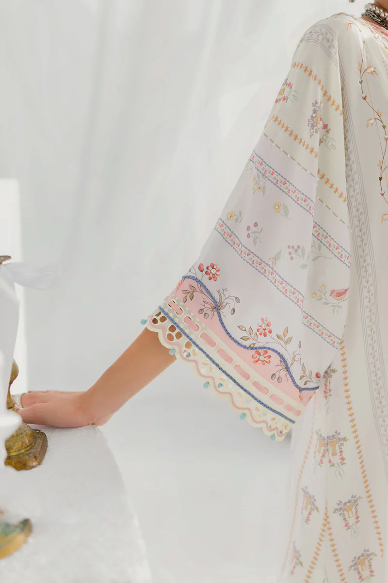 Qalamkar| Luxe Silk '25 - LK-08 BIANCA