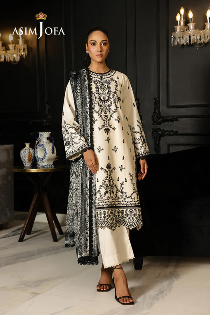 ASIM JOFA |AJMCH-02 EMBROIDERED CAMBRIC UNSTITCHED 3 PCS