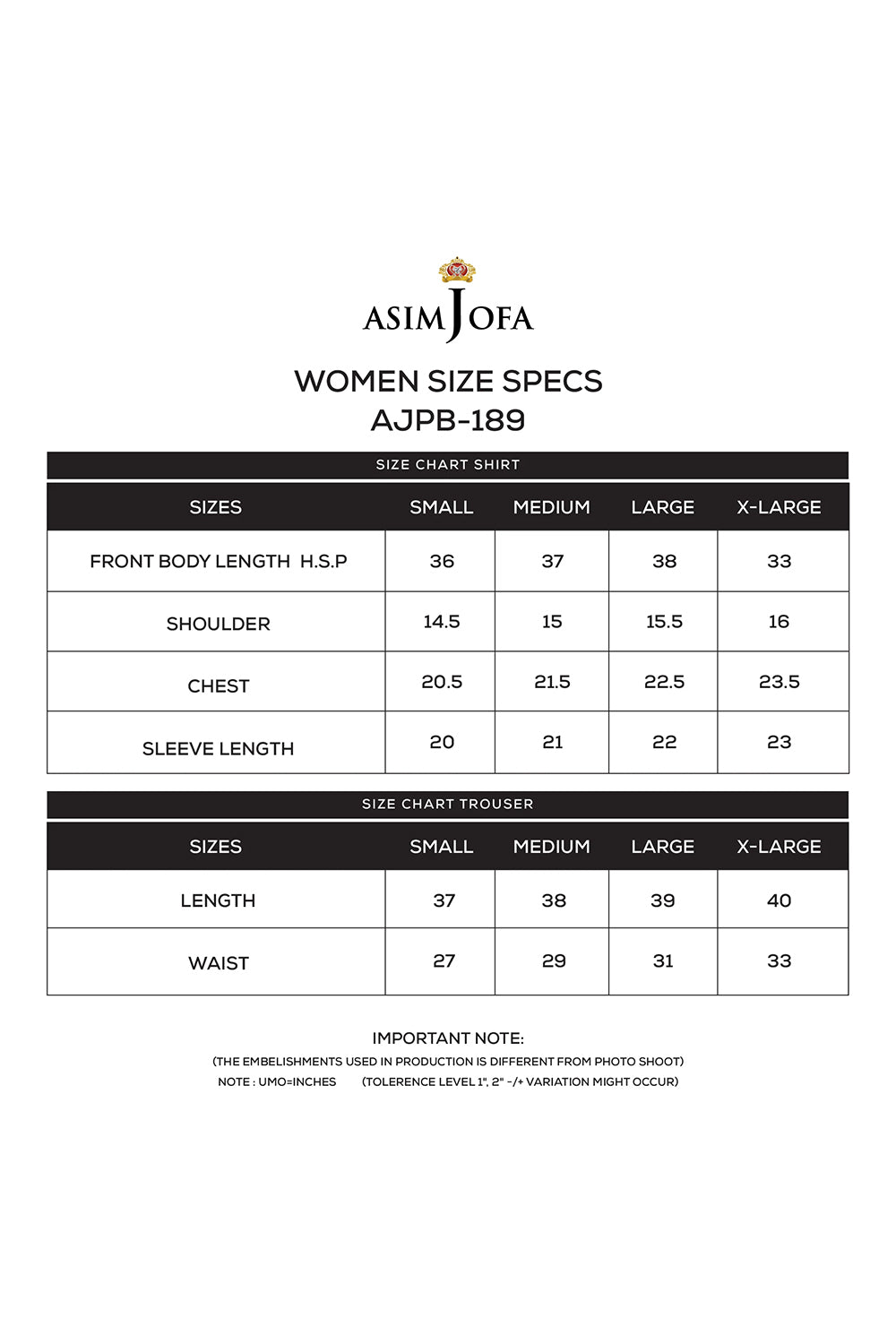 ASIM JOFA |AJPB-189 EMBROIDERED CAMBRIC STITCHED 2PCS