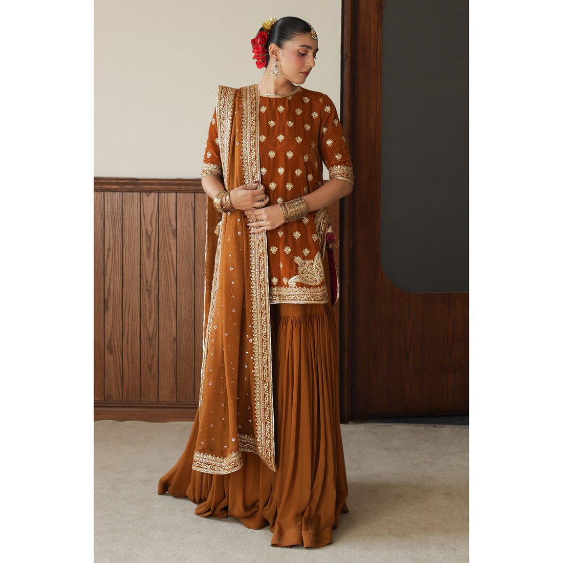 DYOT|BASHAASH'25-BURNT SIENNA OUTFIT