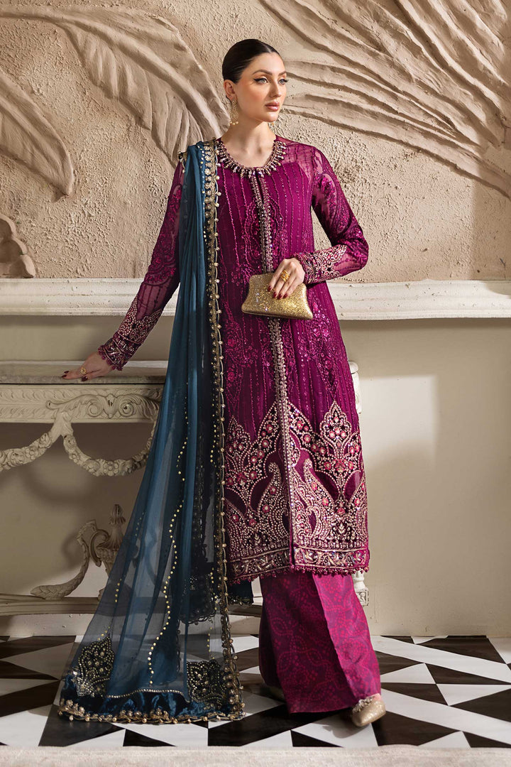 Maria b Unstitched Chiffon'25|MPC-25-102-Magenta
