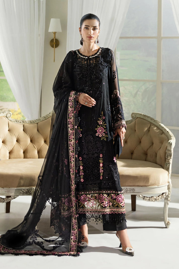 Maria b Unstitched Chiffon'25|MPC-25-104-Black