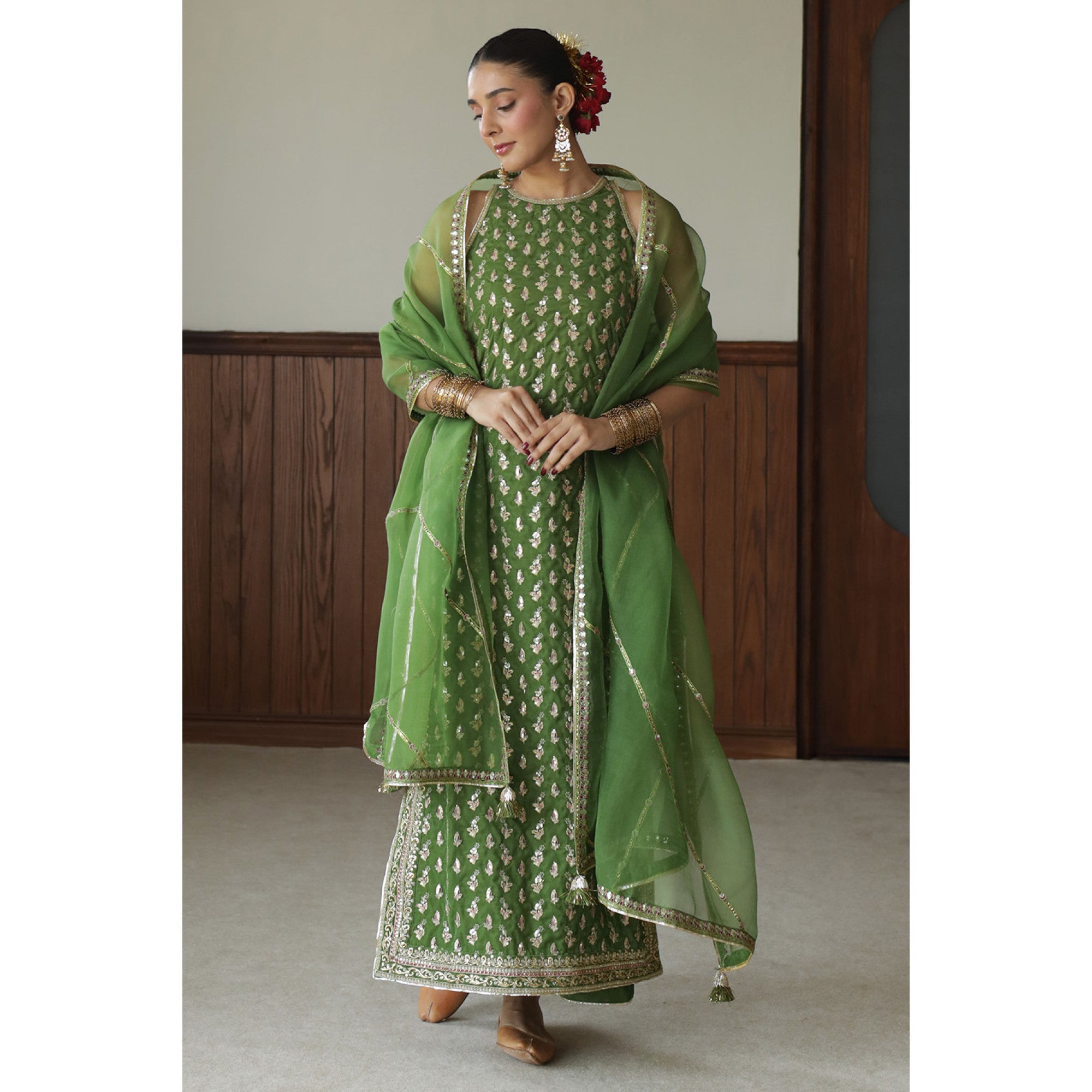 DYOT|BASHAASH’25-MATCHA GREEN OUTFIT