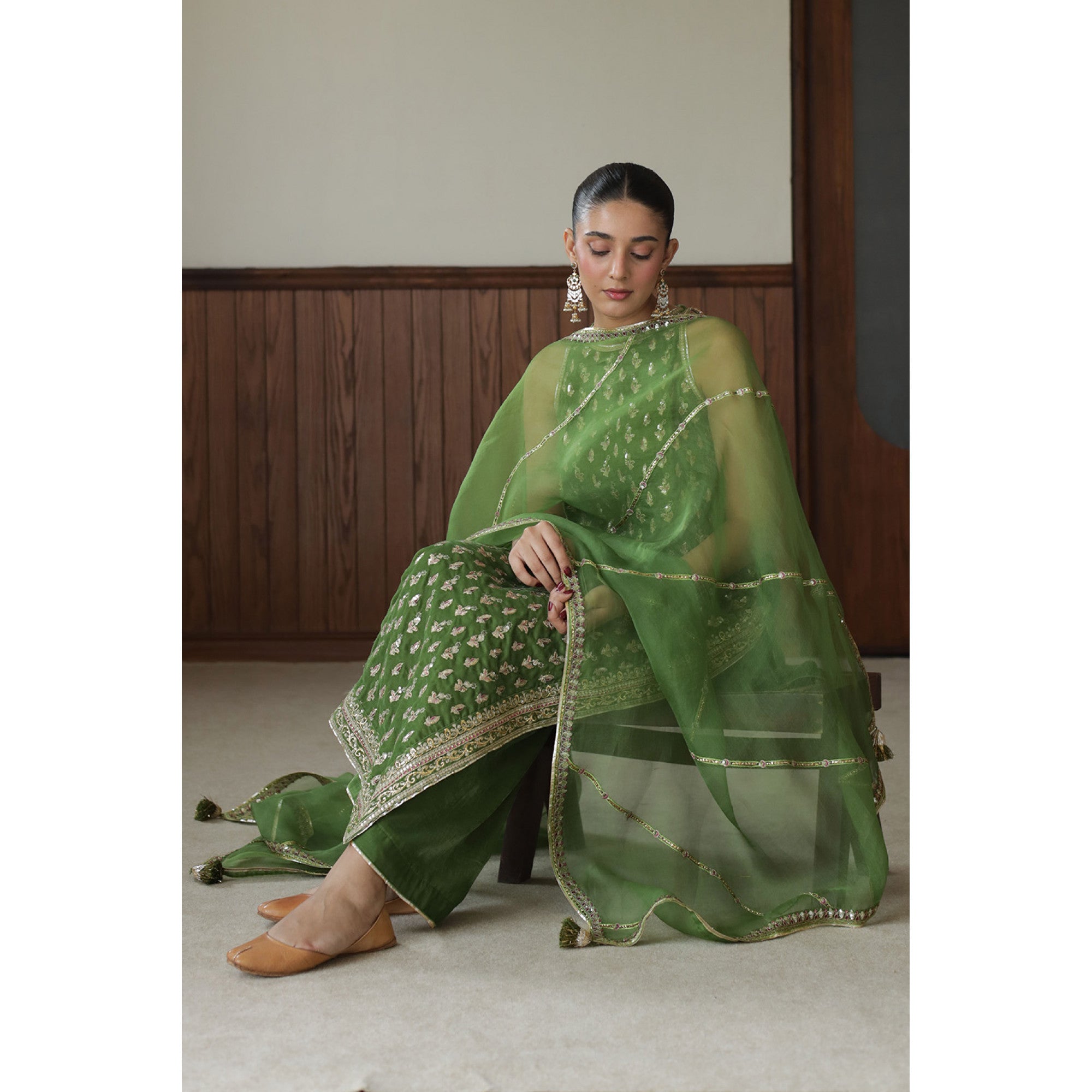 DYOT|BASHAASH’25-MATCHA GREEN OUTFIT