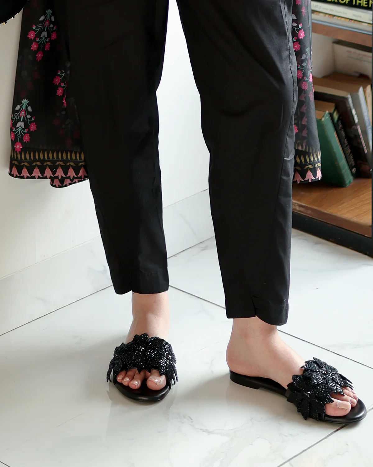 Zaib |JET BLACK LUXURY EMBROIDERED 3 PCS SET (NPA3-25430)-READY TO WEAR