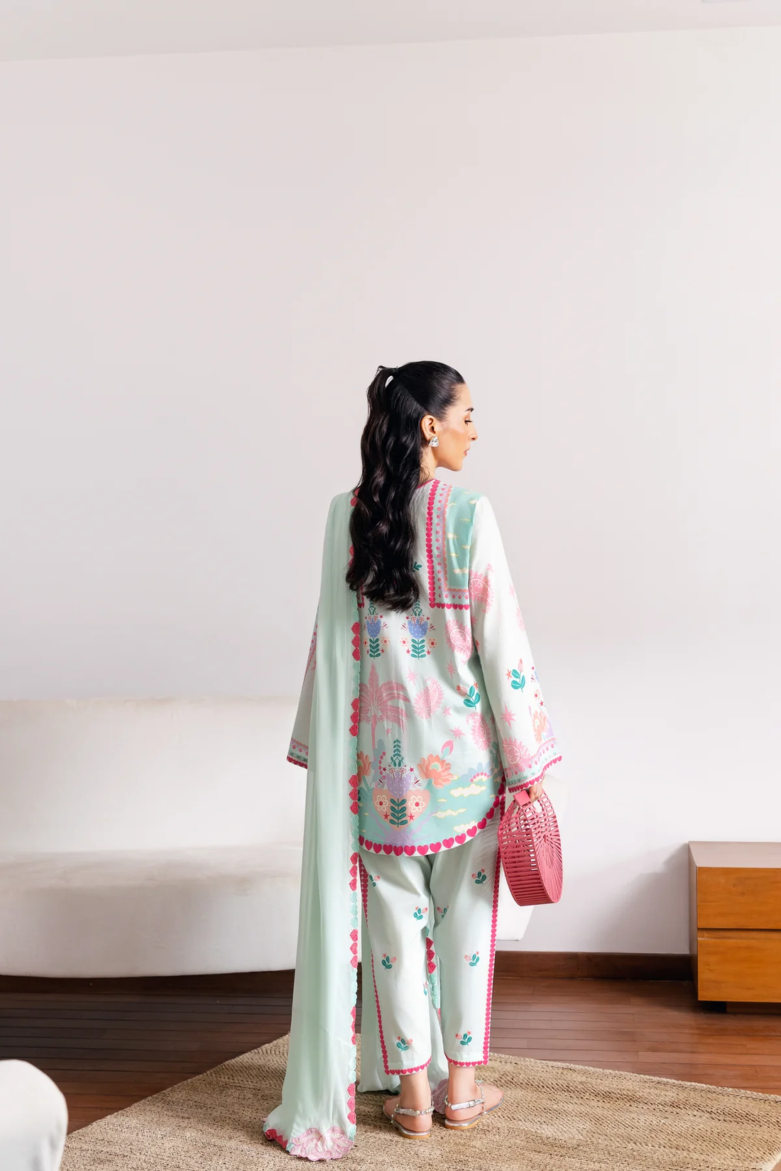 Zaib |SOFT MINT GREEN LUXURY PRINTED 3PCS SET (NPA3-25432)-READY TO WEAR