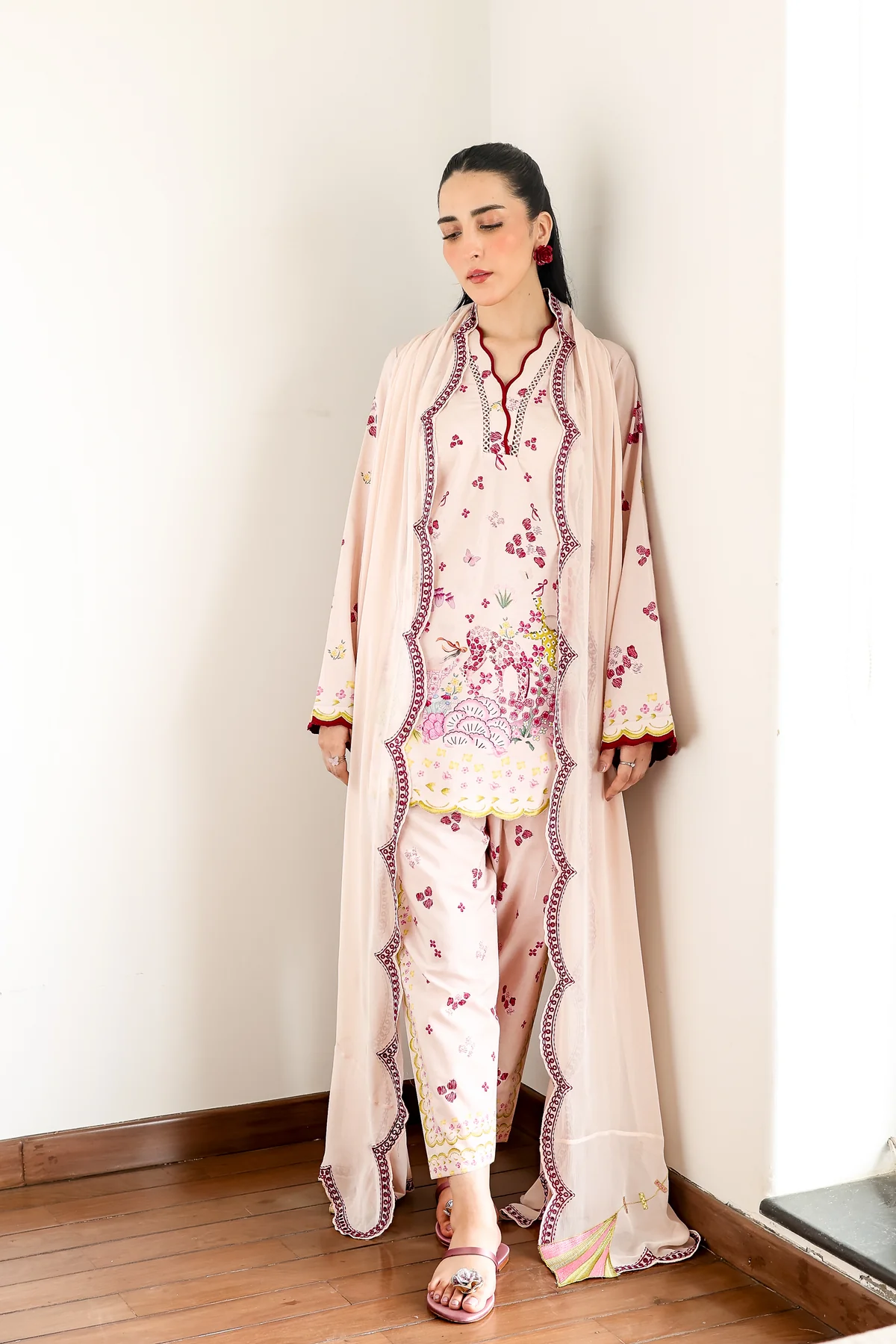 Zaib |BLUSH PINK LUXURY PRINTED 3PCS SET (NPA3-25433)