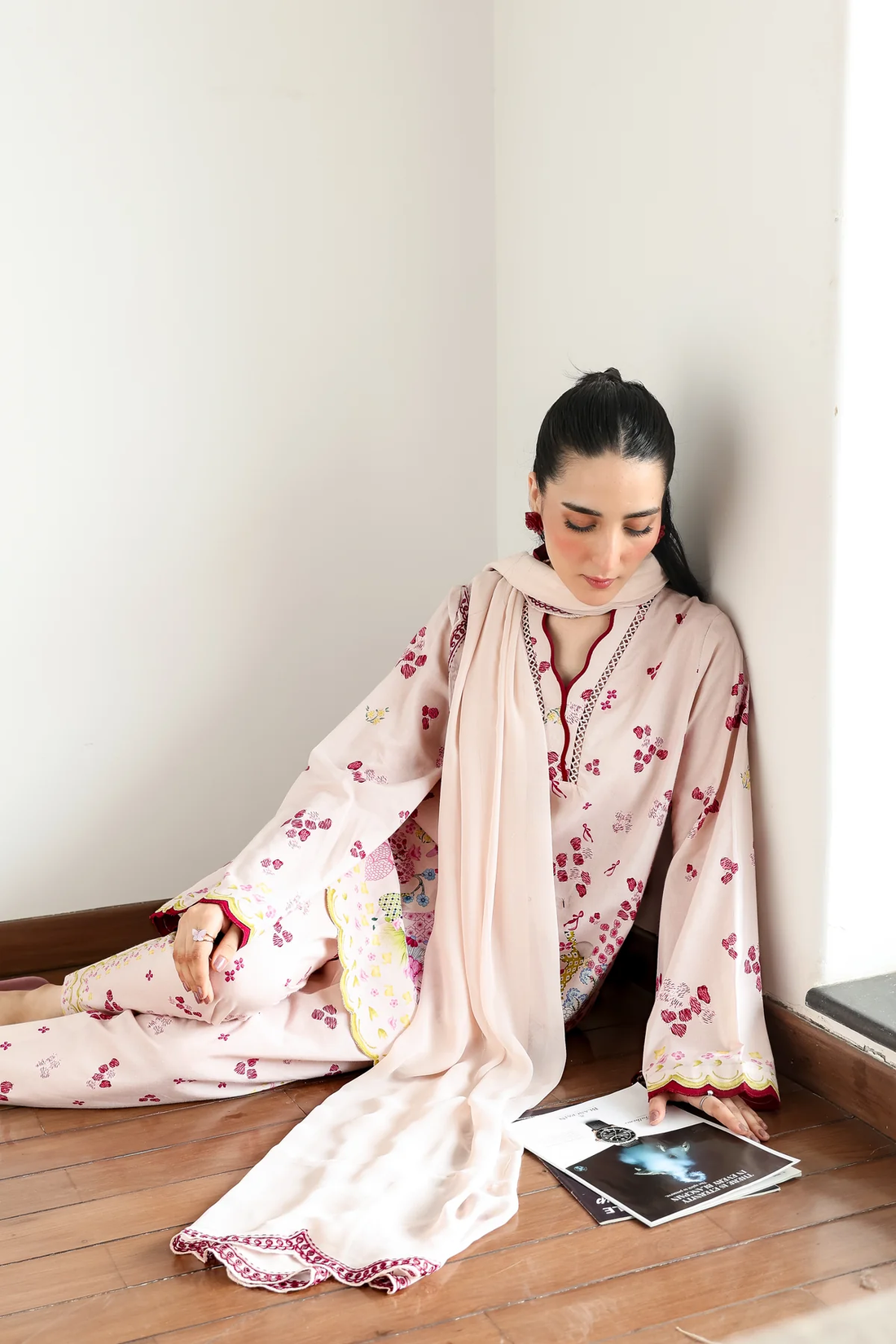Zaib |BLUSH PINK LUXURY PRINTED 3PCS SET (NPA3-25433)