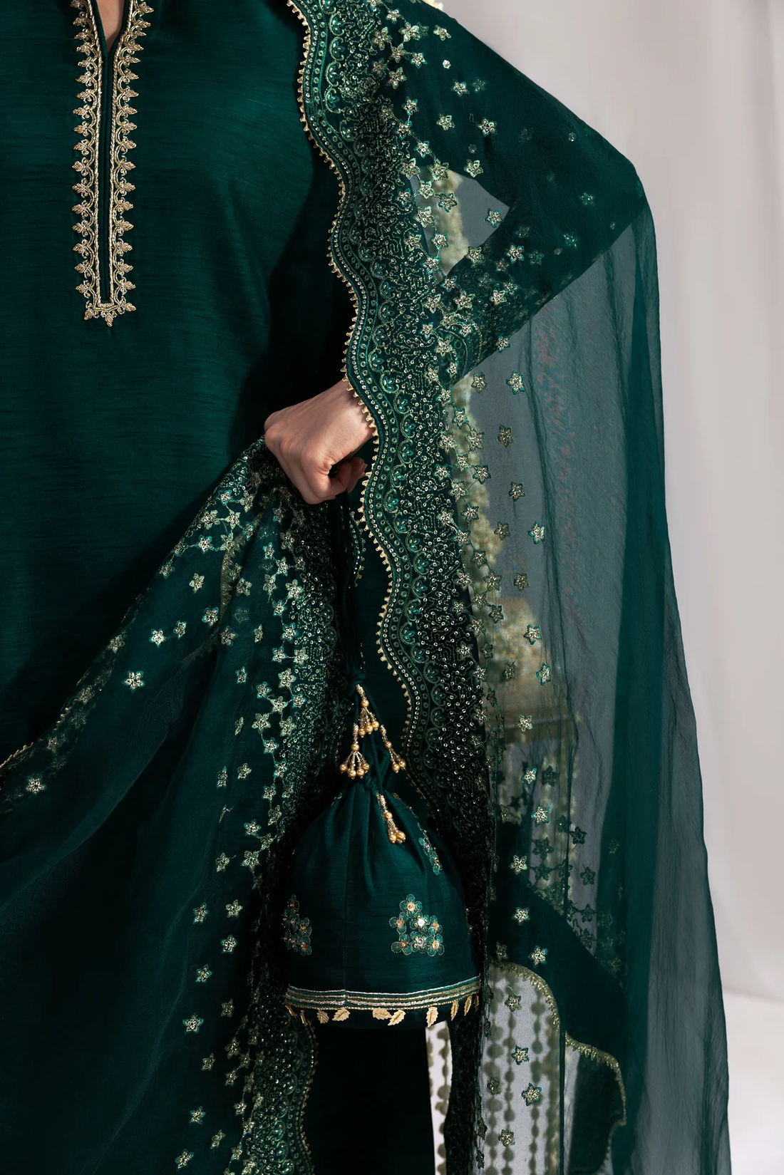 Zaib| The Wedding Shop '25 - EMERALD GREEN LUXURY WEDDING EDIT 2025 (NPA3-25436)