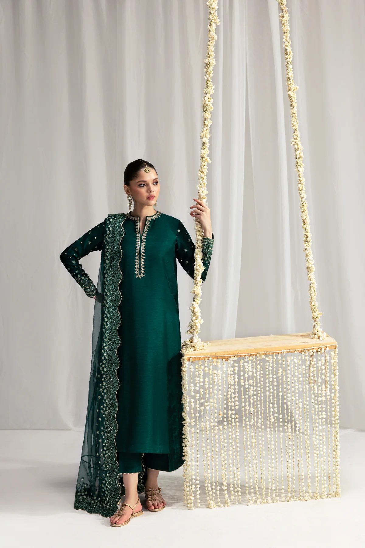 Zaib| The Wedding Shop '25 - EMERALD GREEN LUXURY WEDDING EDIT 2025 (NPA3-25436)