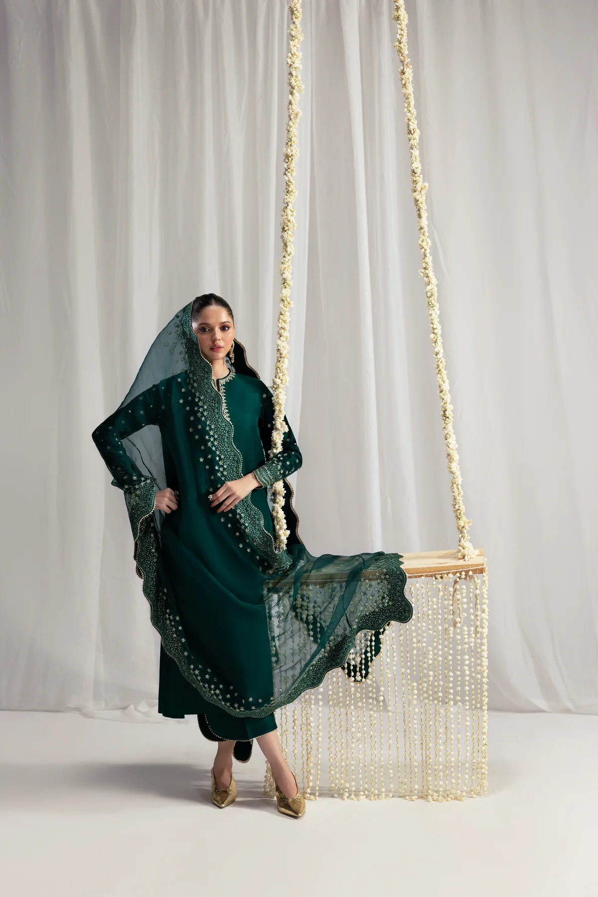 Zaib| The Wedding Shop '25 - EMERALD GREEN LUXURY WEDDING EDIT 2025 (NPA3-25436)