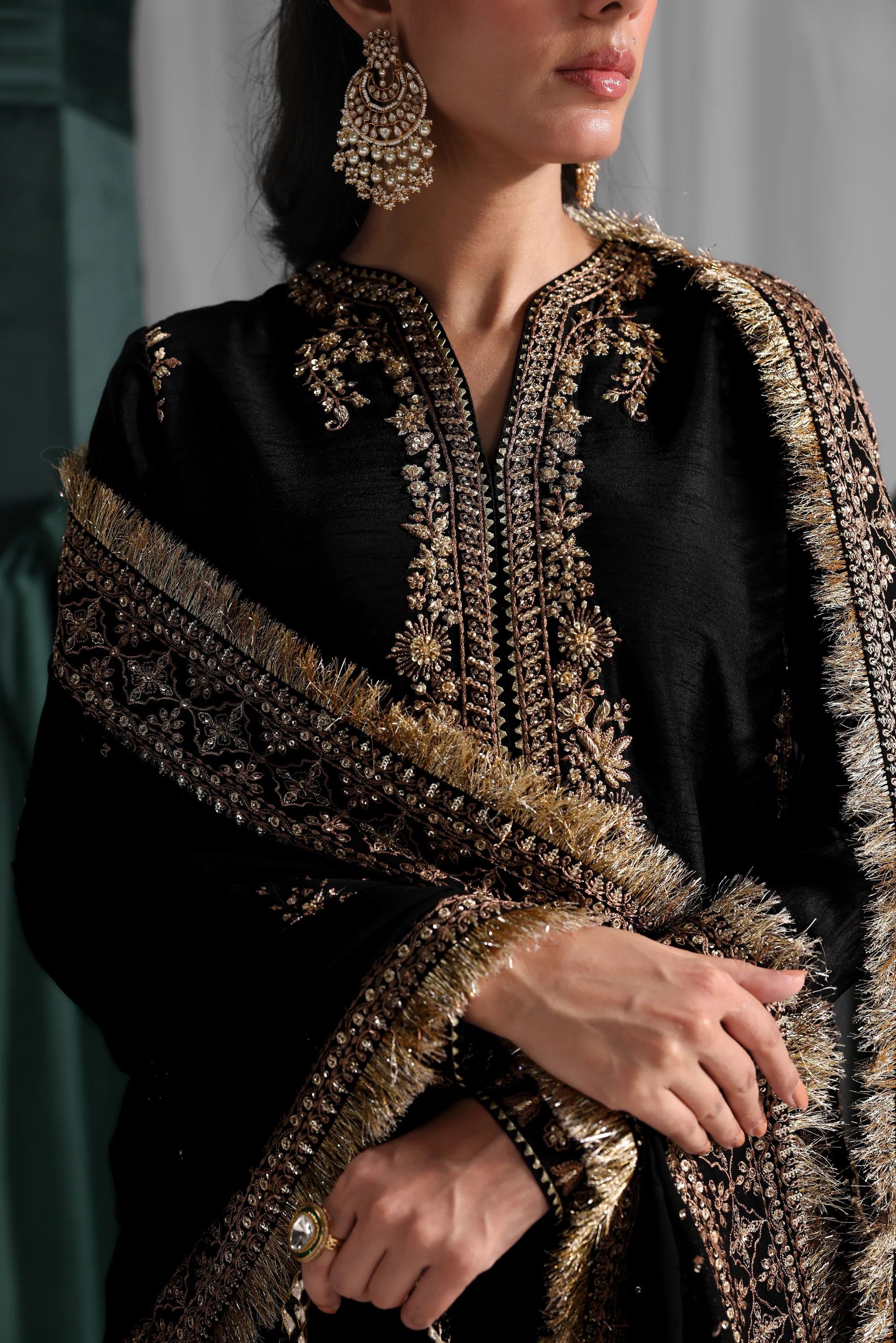 Zaib|The Wedding Shop '25 - BLACK LUXURY WEDDING EDIT 2025 (NPA3-25439)