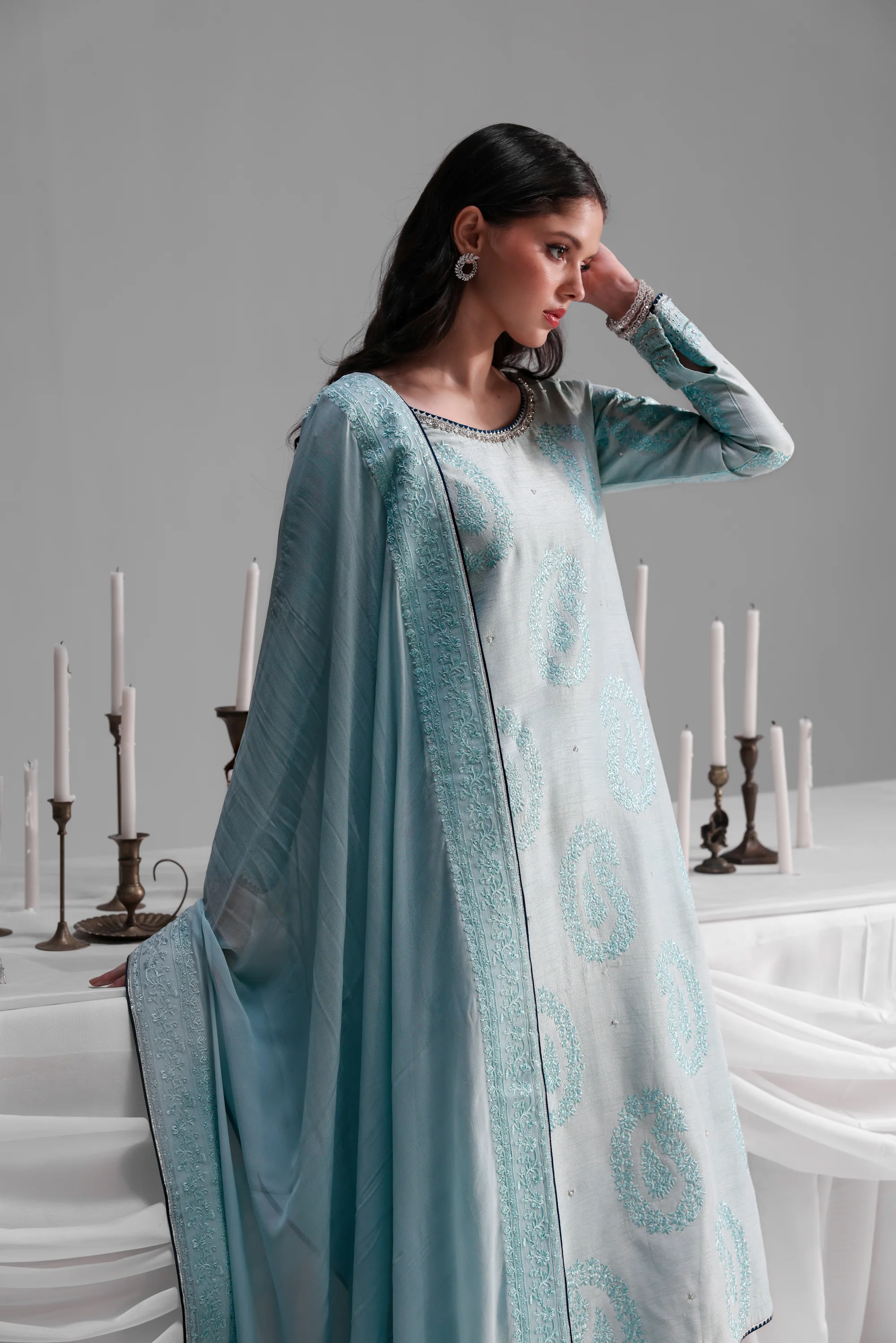 ZAIB |LUXURY WEDDING EDIT 2025 -CE BLUE  (NPA3-25451)