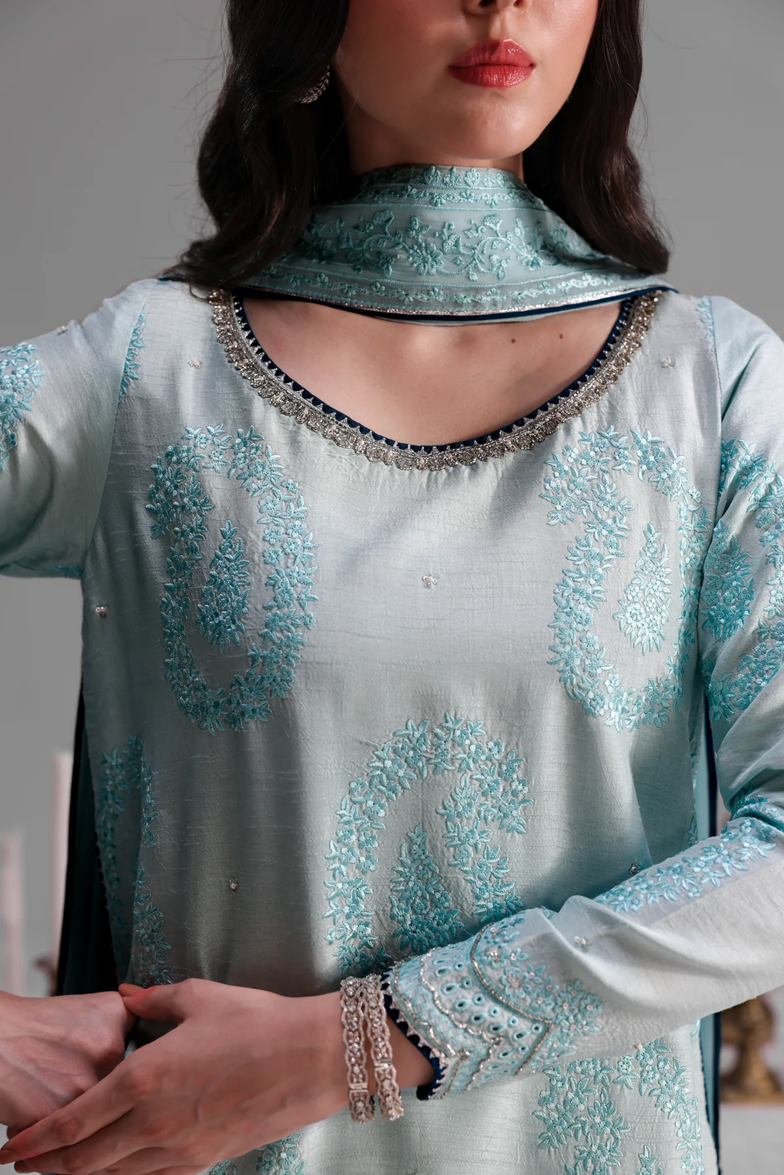 ZAIB |LUXURY WEDDING EDIT 2025 -CE BLUE  (NPA3-25451)