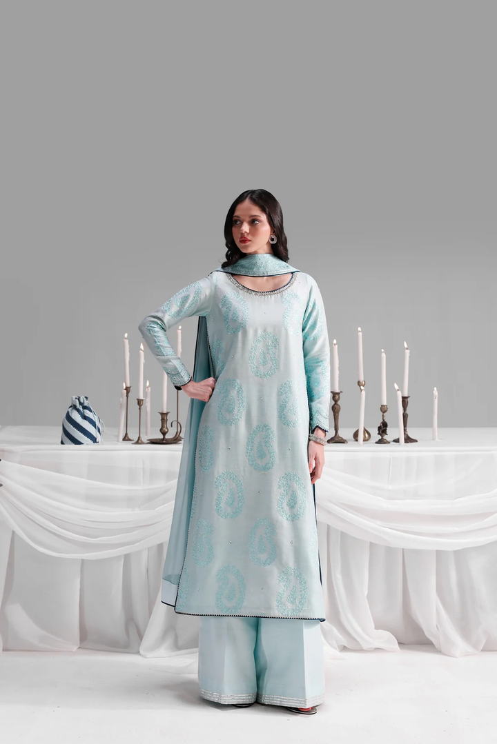 ZAIB |LUXURY WEDDING EDIT 2025 -CE BLUE  (NPA3-25451)