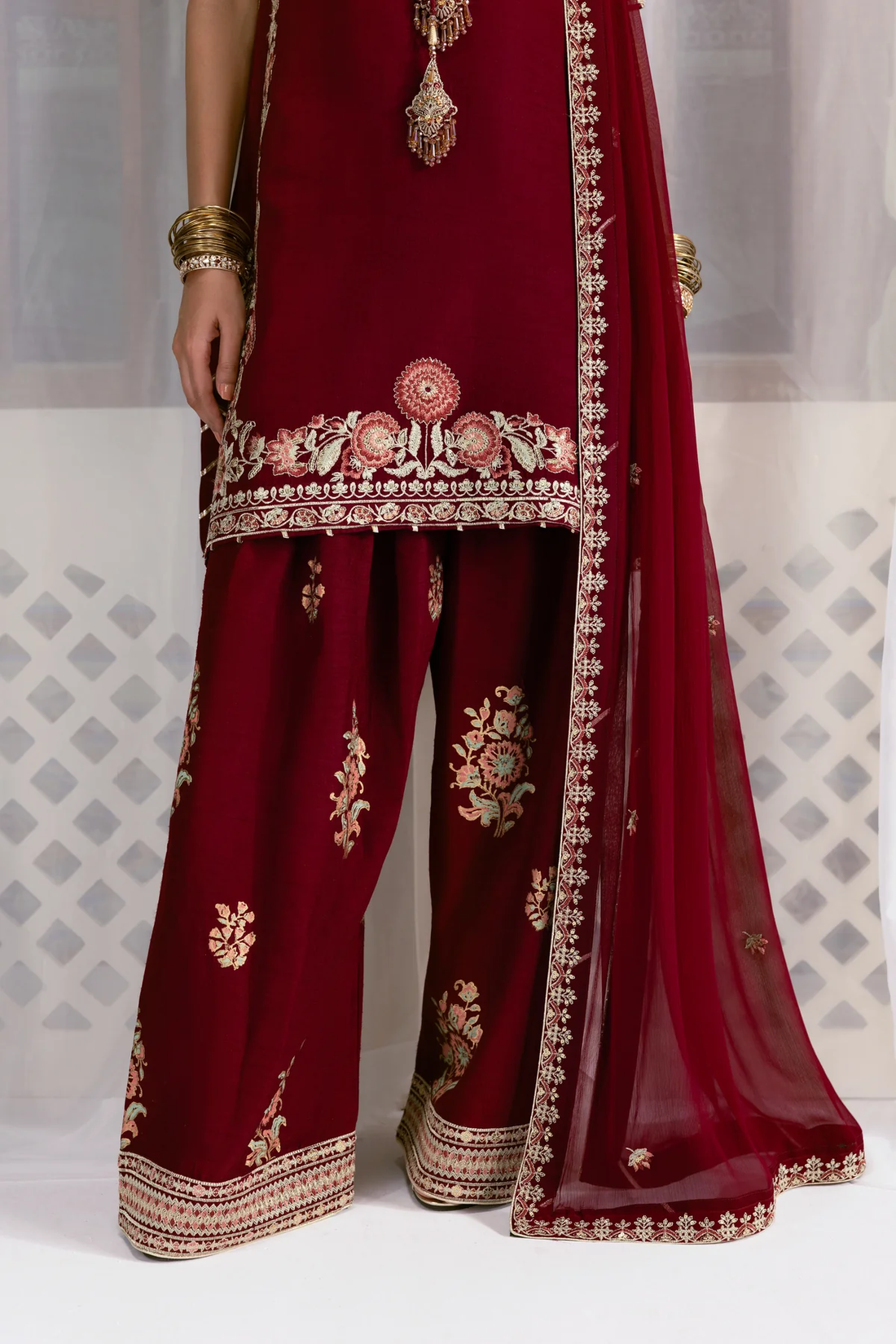 Zaib | LUXURY WEDDING EDIT 2025 -MAROON FARSHI(NPA3-25435)