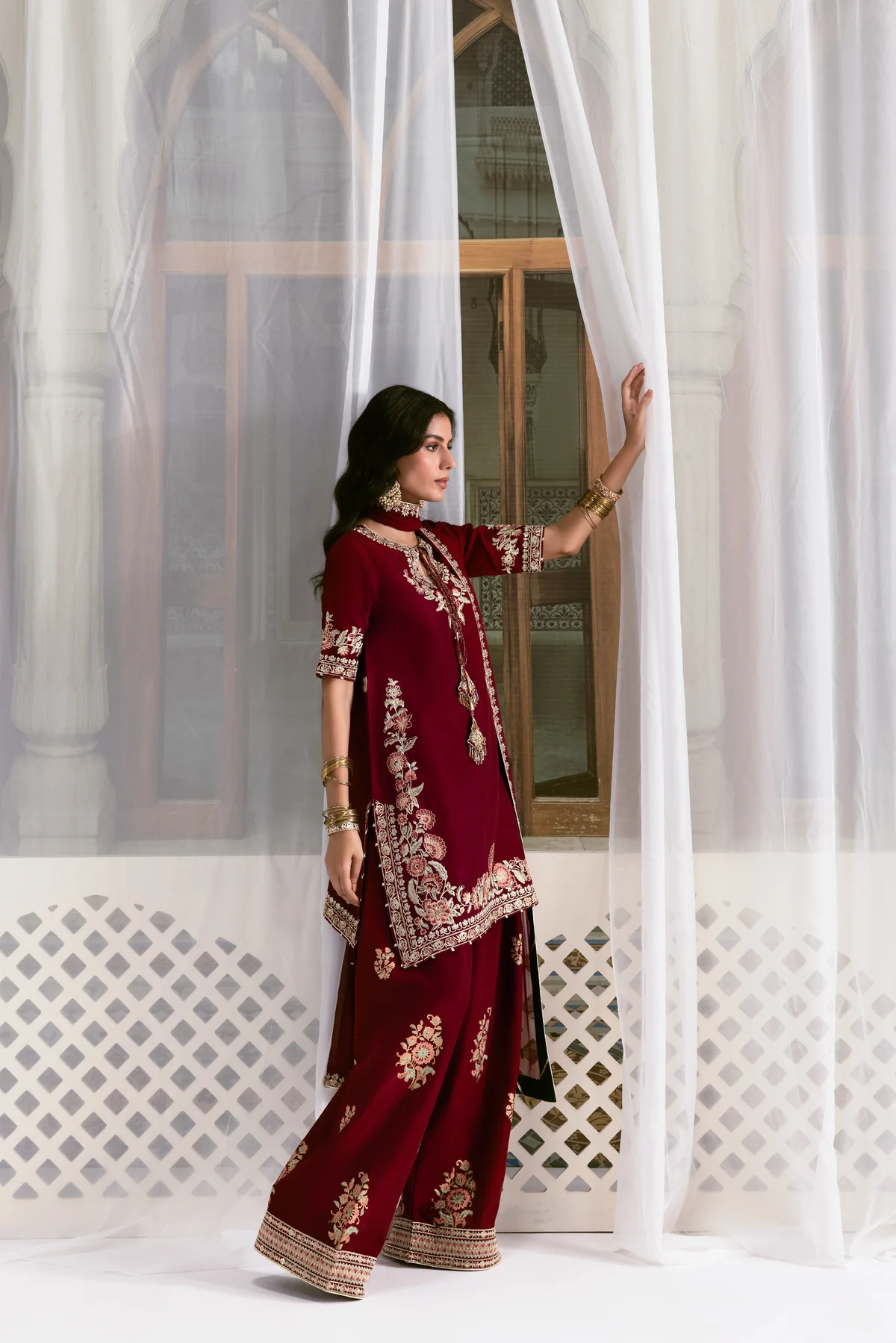 Zaib | LUXURY WEDDING EDIT 2025 -MAROON FARSHI(NPA3-25435)