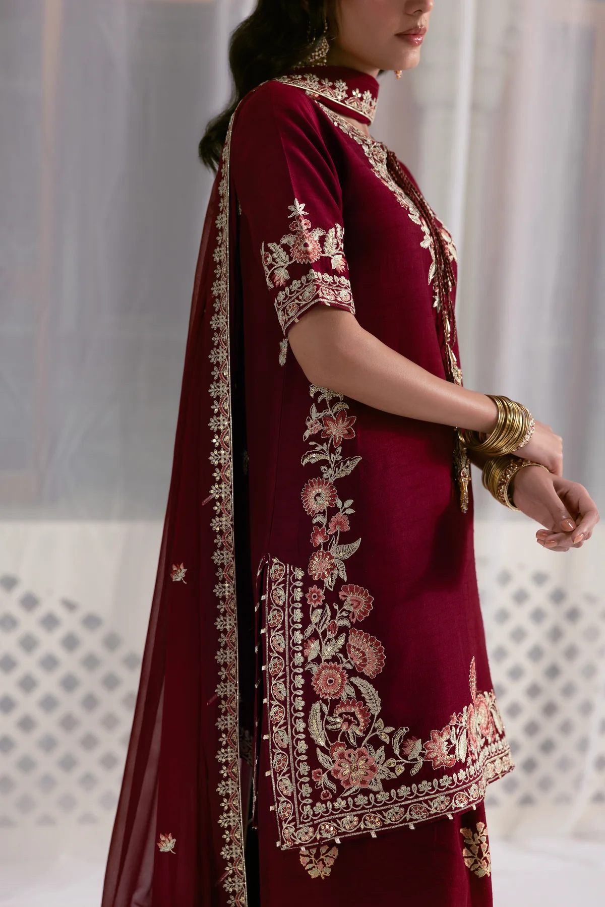 Zaib | LUXURY WEDDING EDIT 2025 -MAROON FARSHI(NPA3-25435)