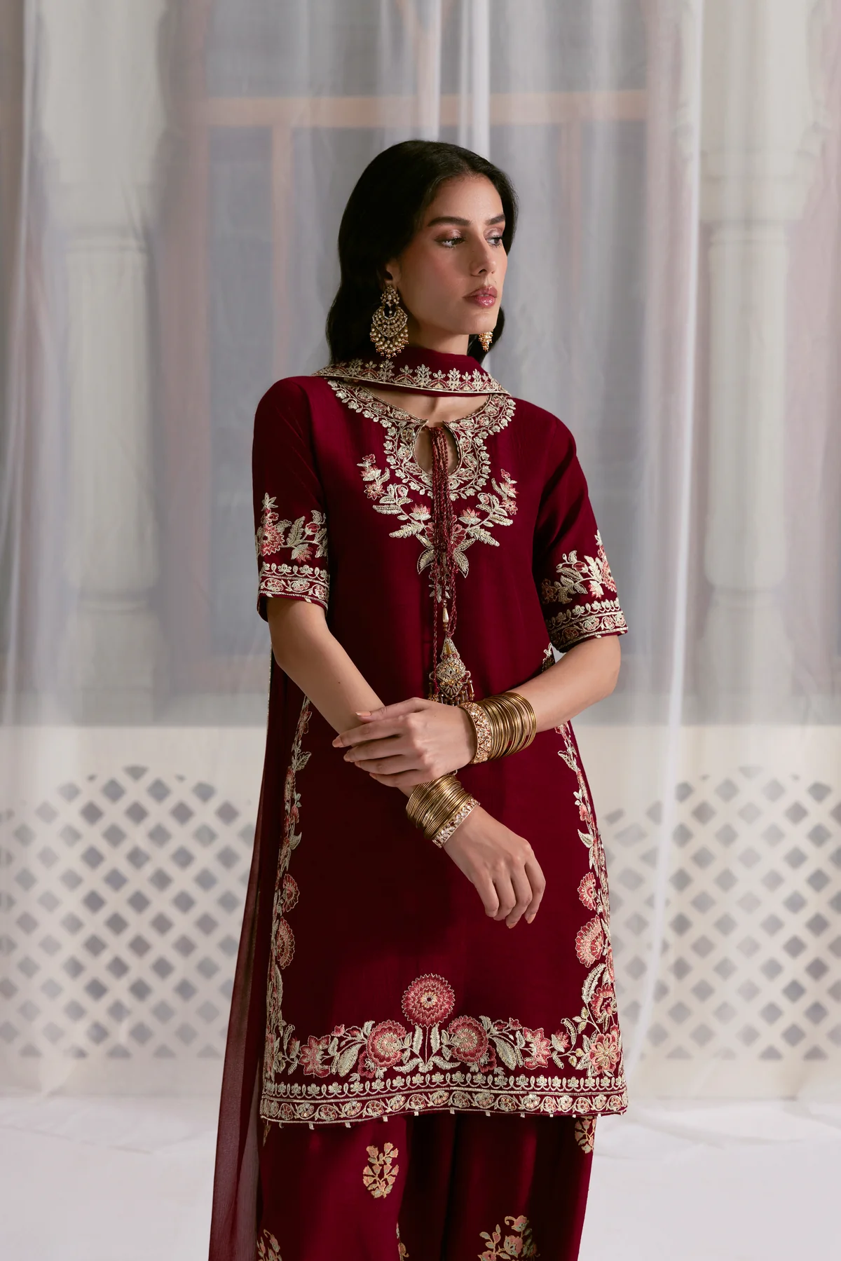 Zaib | LUXURY WEDDING EDIT 2025 -MAROON FARSHI(NPA3-25435)