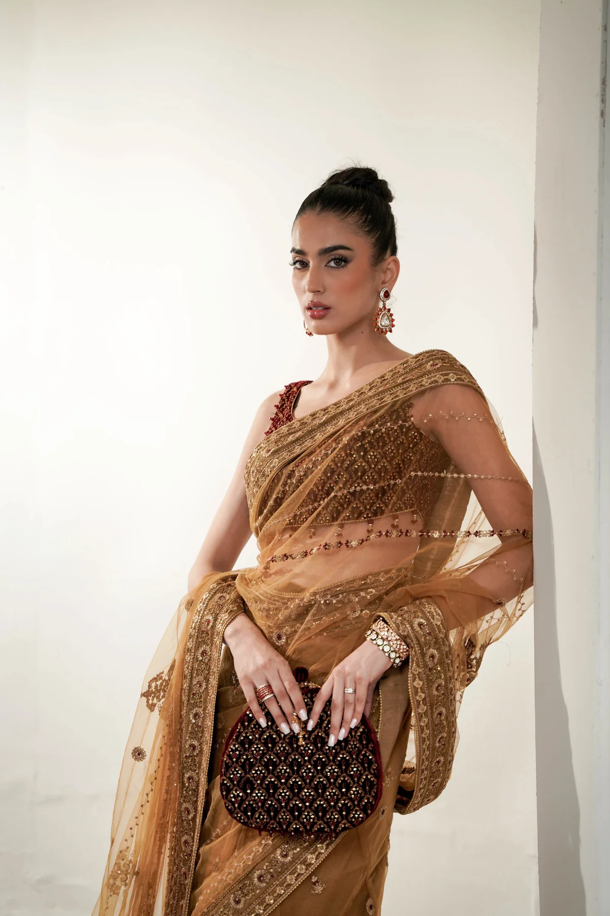 Zaib| The Wedding Shop '25 - Gold Timeless Saree Wedding Edit 2024/2025 (NPA3-24433)