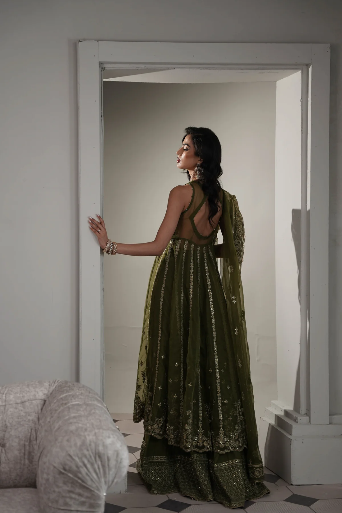 Zaib| The Wedding Edit '25 - Classic Olive Set WEDDING EDIT 2024/2025 (NPA3-24434)