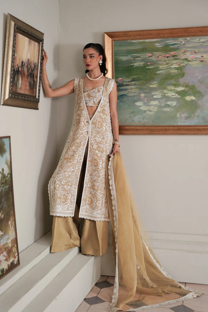Zaib| The Wedding Shop '25 - GOLDEN Beige SET WEDDING EDIT 2024/2025 (NPA3-24427)
