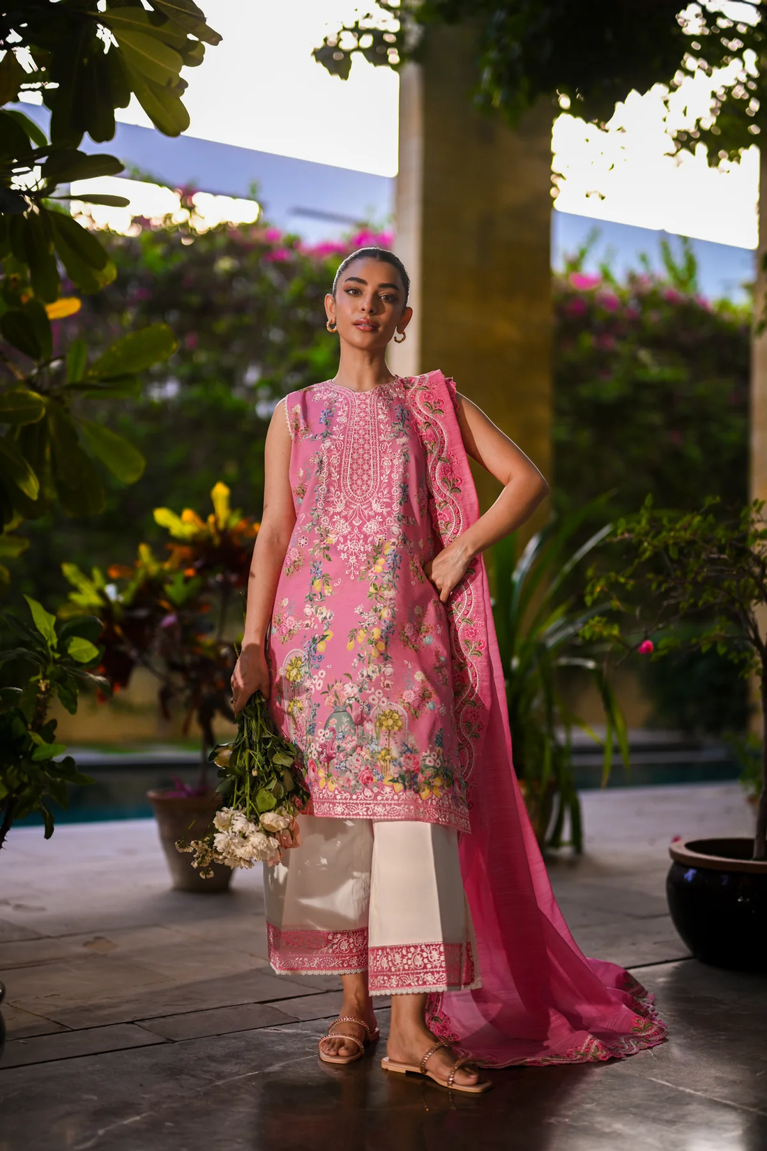 Zaib |BLOOM IN MAY LUXURY PRINTED EMBROIDERED LAWN SET (NEL-25616)