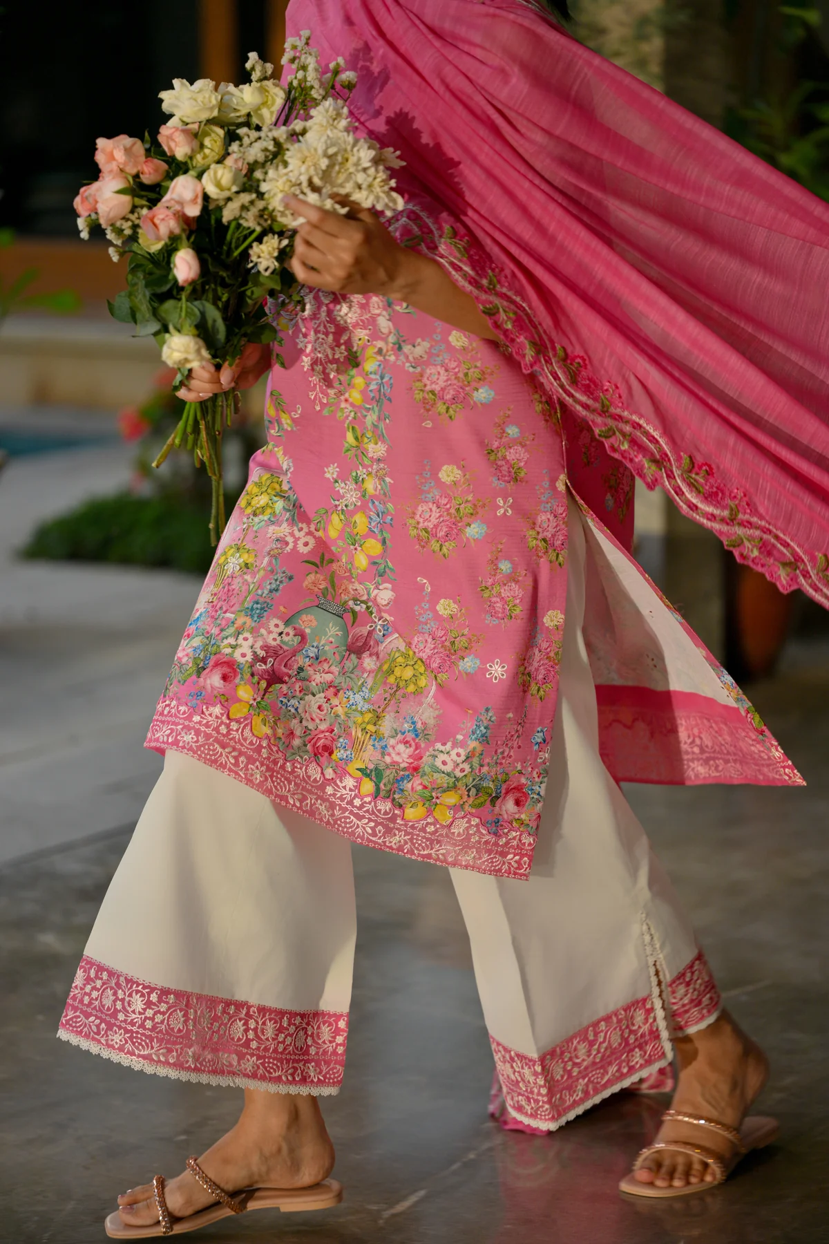 Zaib |BLOOM IN MAY LUXURY PRINTED EMBROIDERED LAWN SET (NEL-25616)