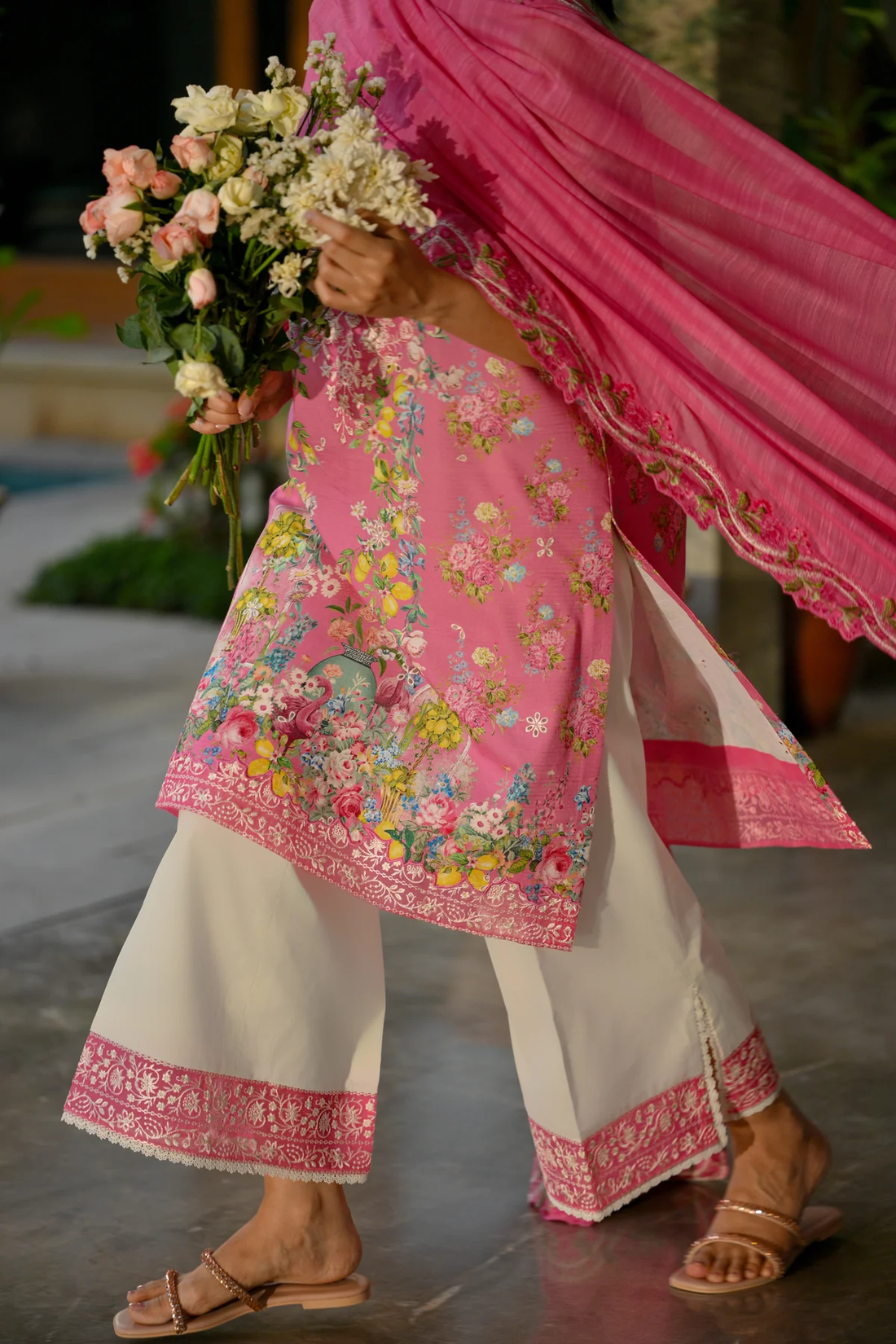 Zaib |BLOOM IN MAY LUXURY PRINTED EMBROIDERED LAWN SET (NEL-25616)
