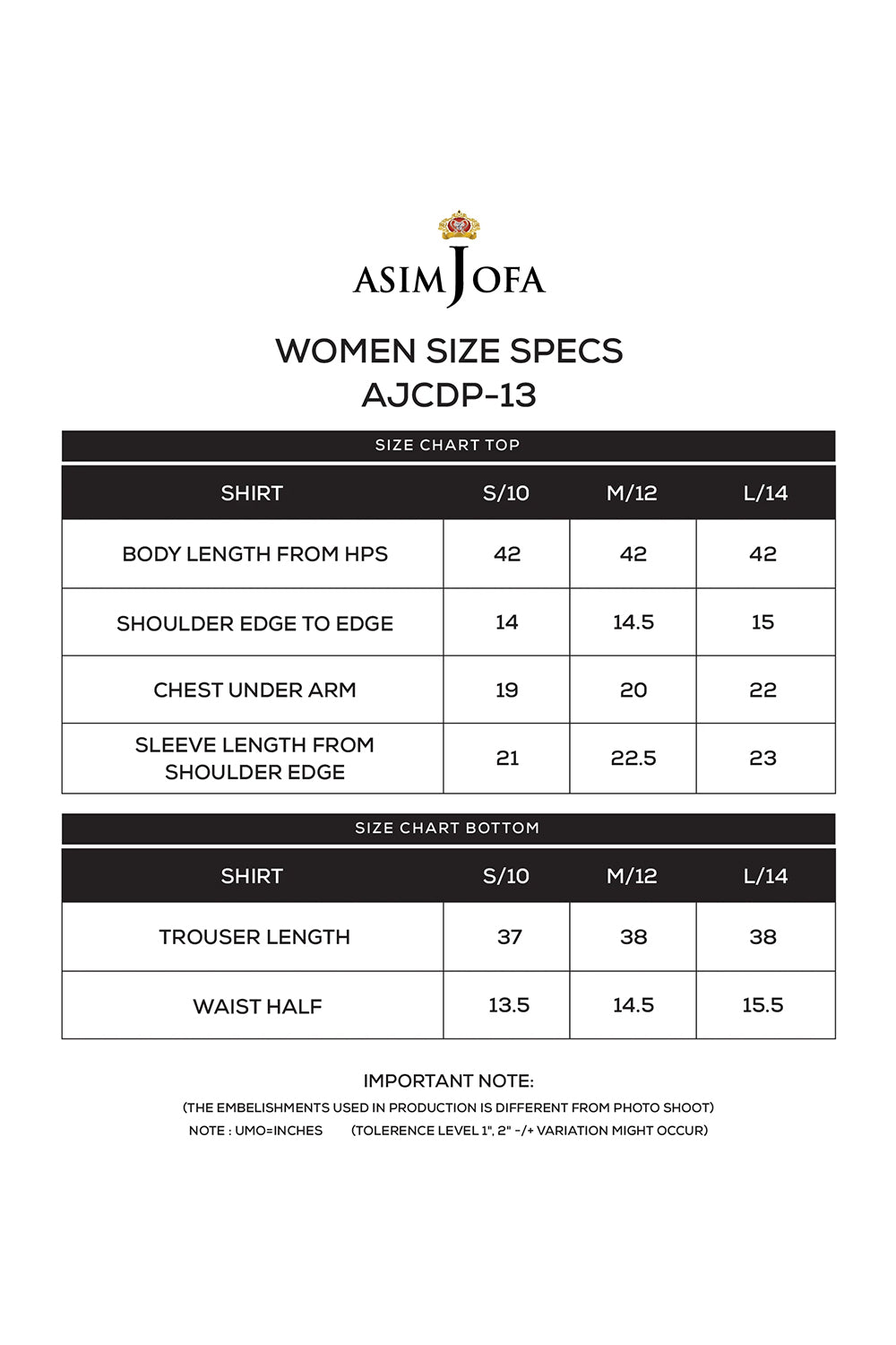 ASIM JOFA|AJCDP-13 EMBROIDERED CHIFFON 3 PCS