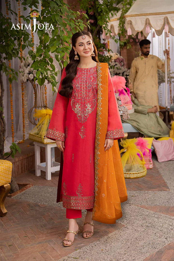 ASIM JOFA AJMJB-29 EMBROIDERED PAPER COTTON STITCHED 3 PCS