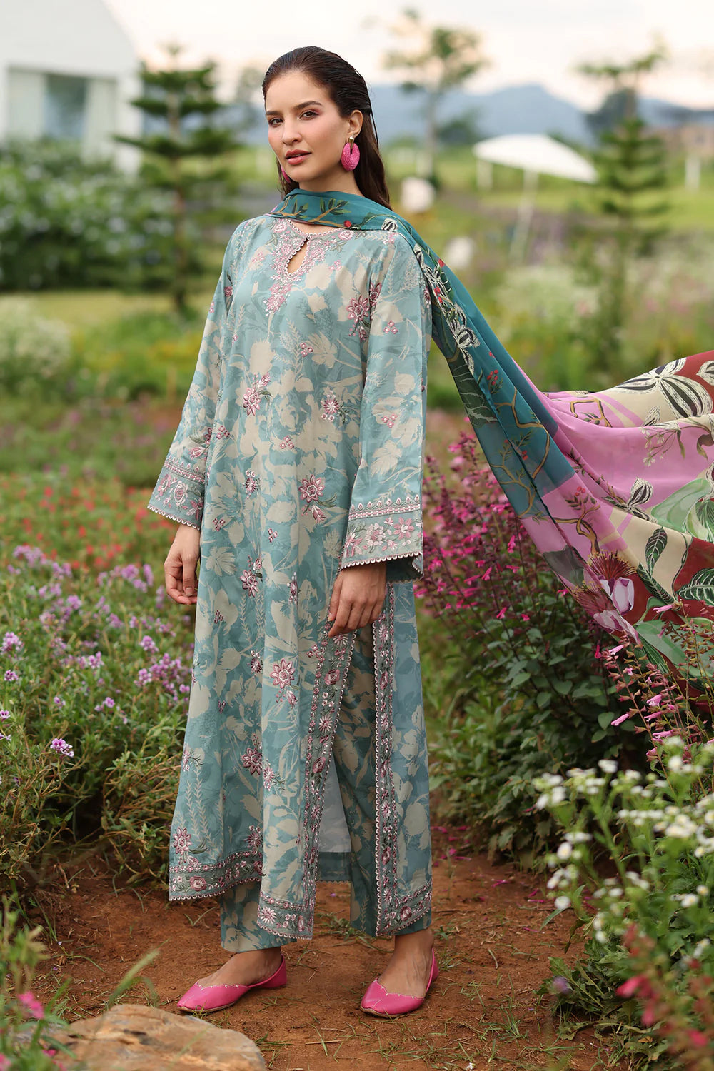Baroque |EMBROIDERED PRINTED LAWN UF-4239