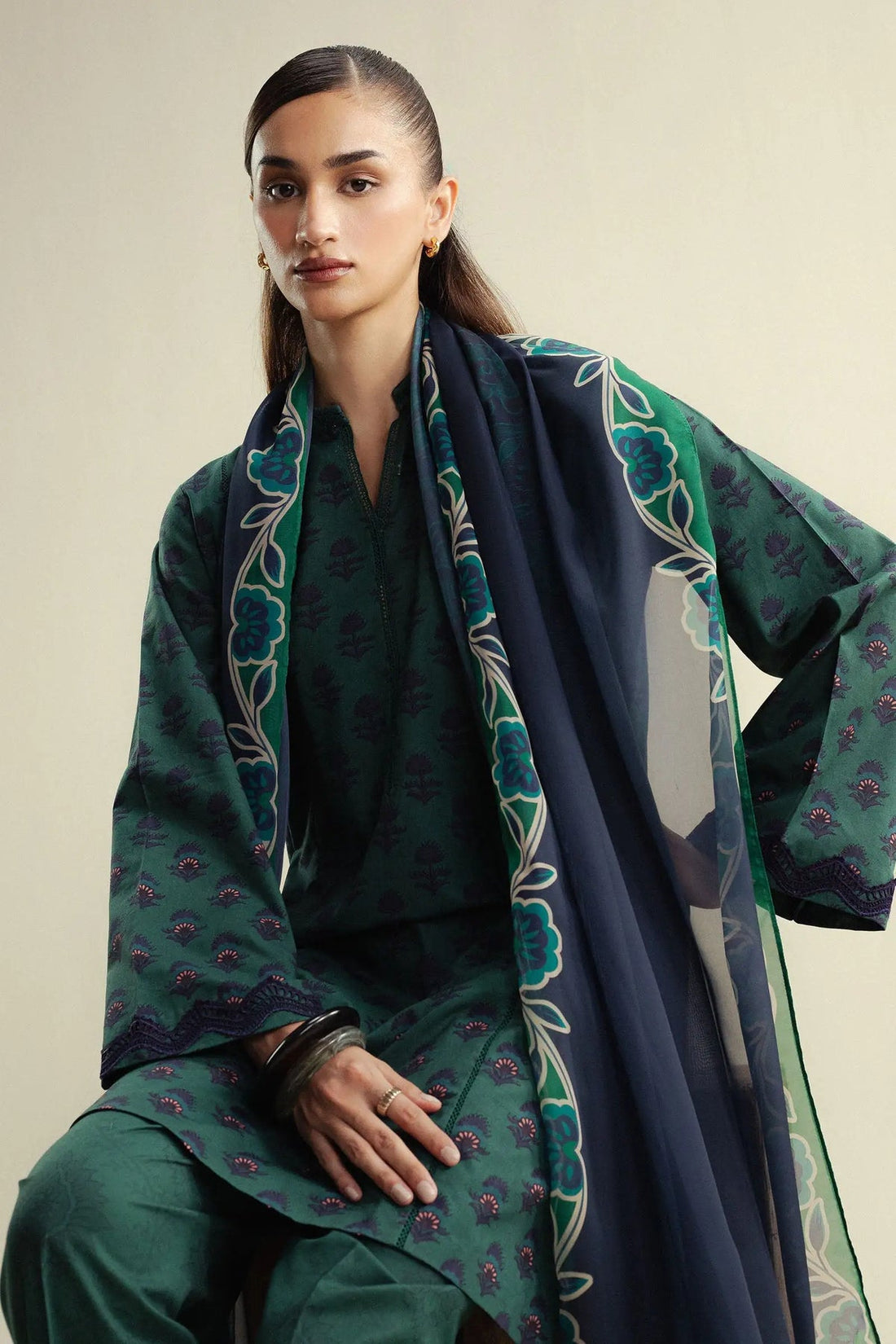 Coco By Zara Shahjahan |Prints Edit IV - Willow-10A