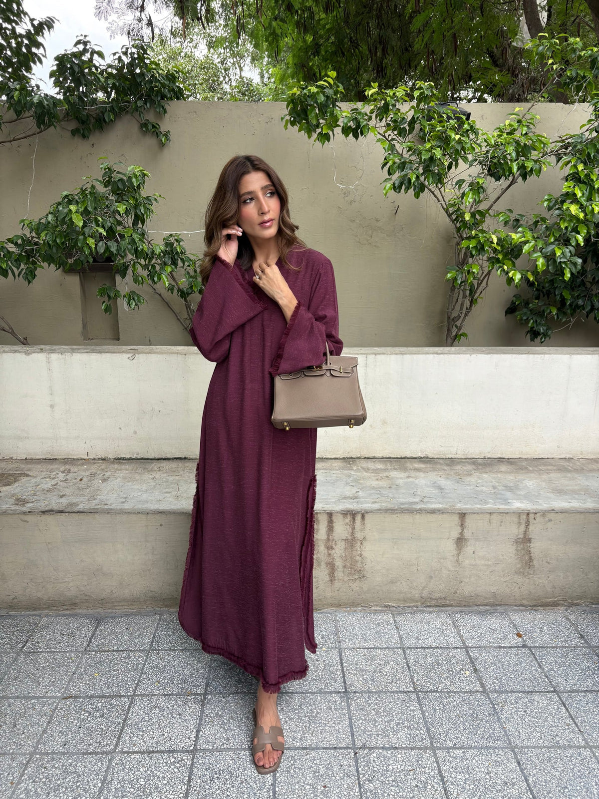 Sak Atelier| Burgundy Dhaaga Set