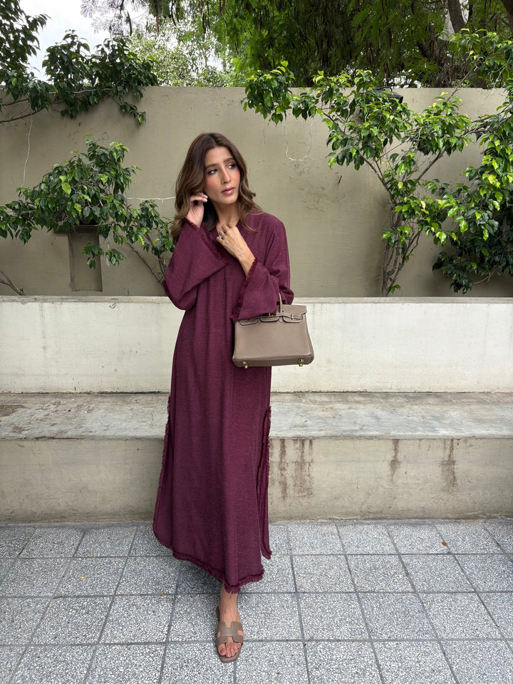 Sak Atelier| Burgundy Dhaaga Set