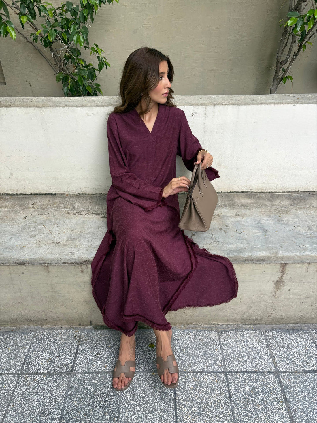 Sak Atelier| Burgundy Dhaaga Set