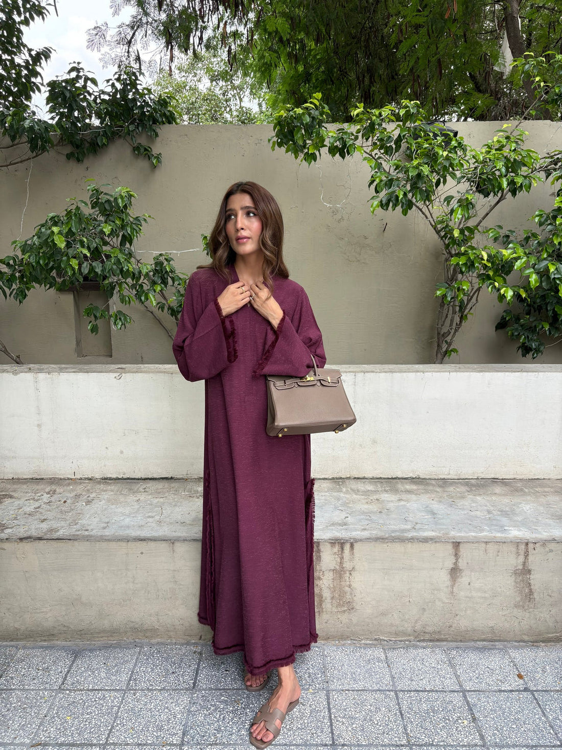 Sak Atelier| Burgundy Dhaaga Set