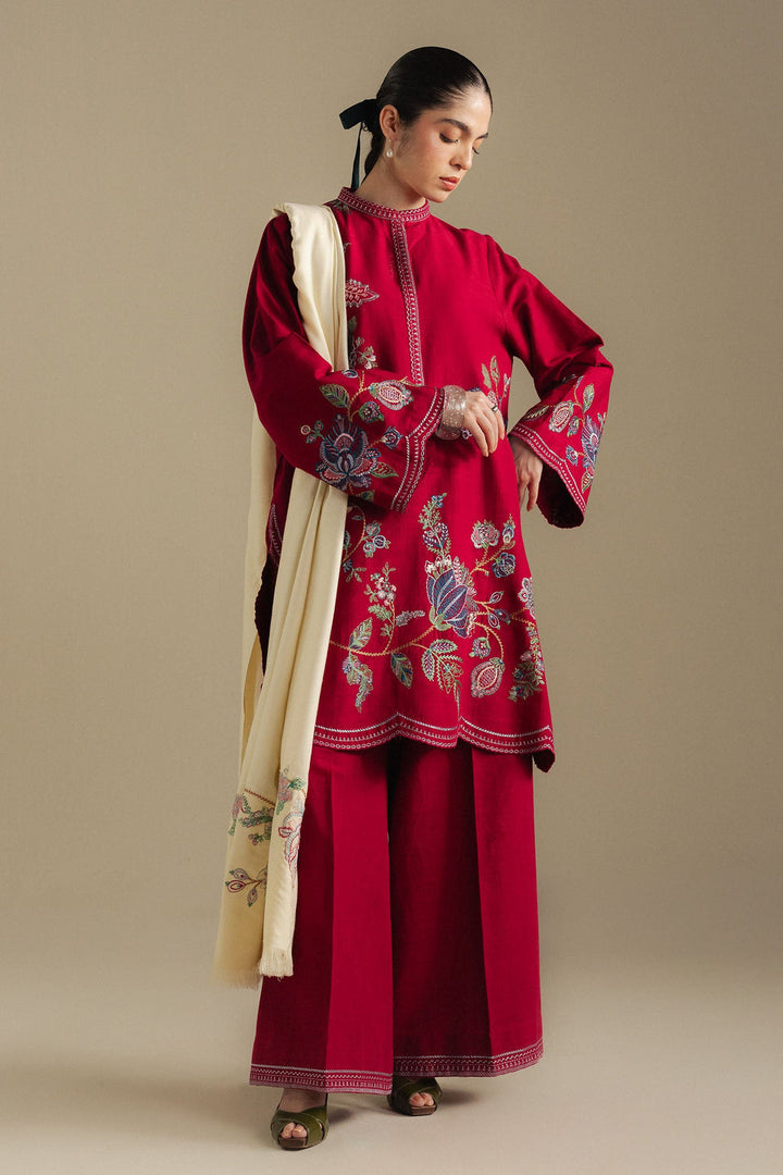 COCO BY ZARA SHAHJAHAN |WINTER UNSTITCHED'25- BERRY 3B