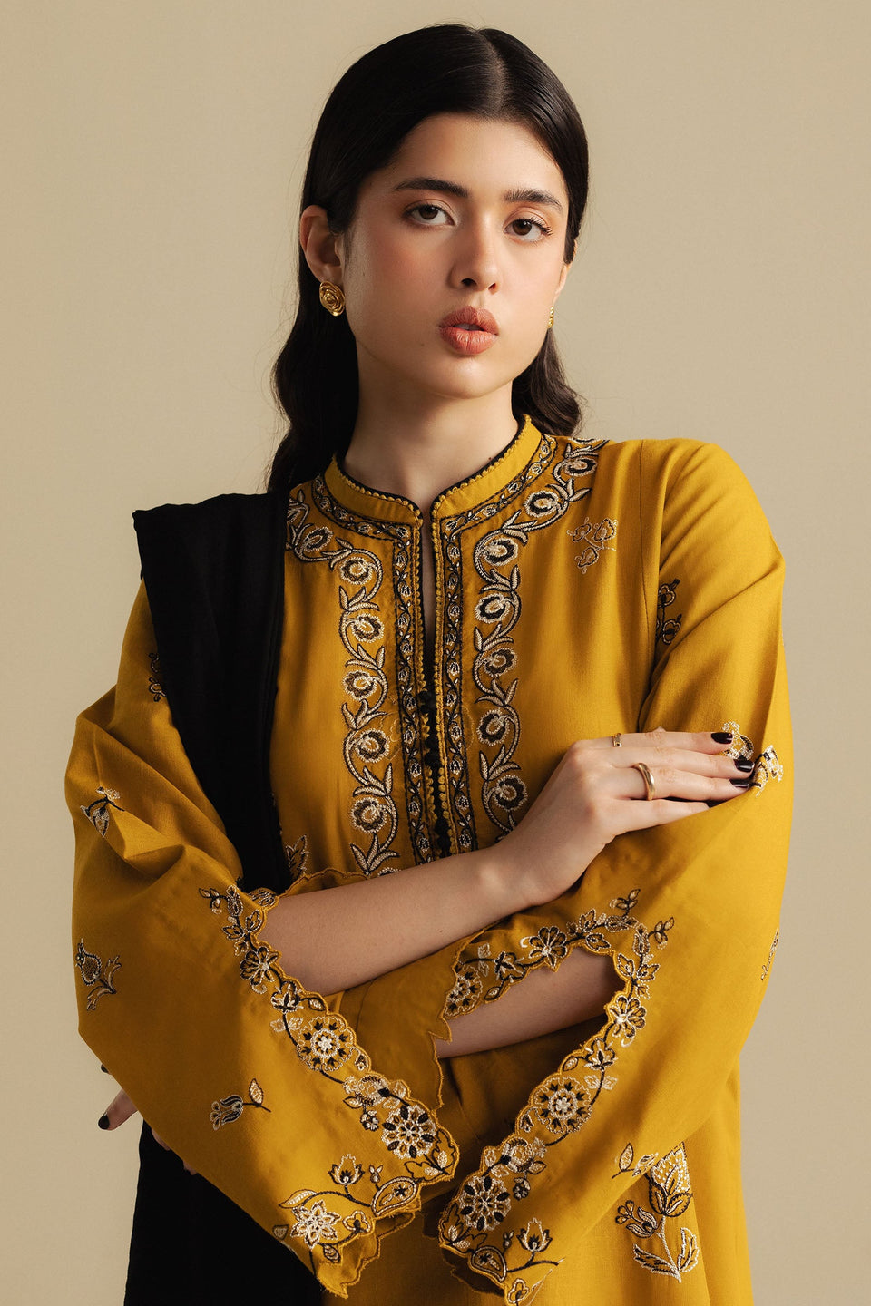 COCO BY ZARA SHAHJAHAN |WINTER UNSTITCHED'25-DOWN -5A
