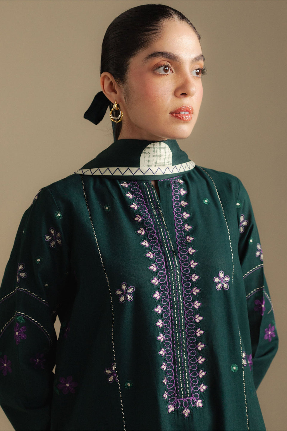COCO BY ZARA SHAHJAHAN | WINTER UNSTITCHED'25-FAWN -8A