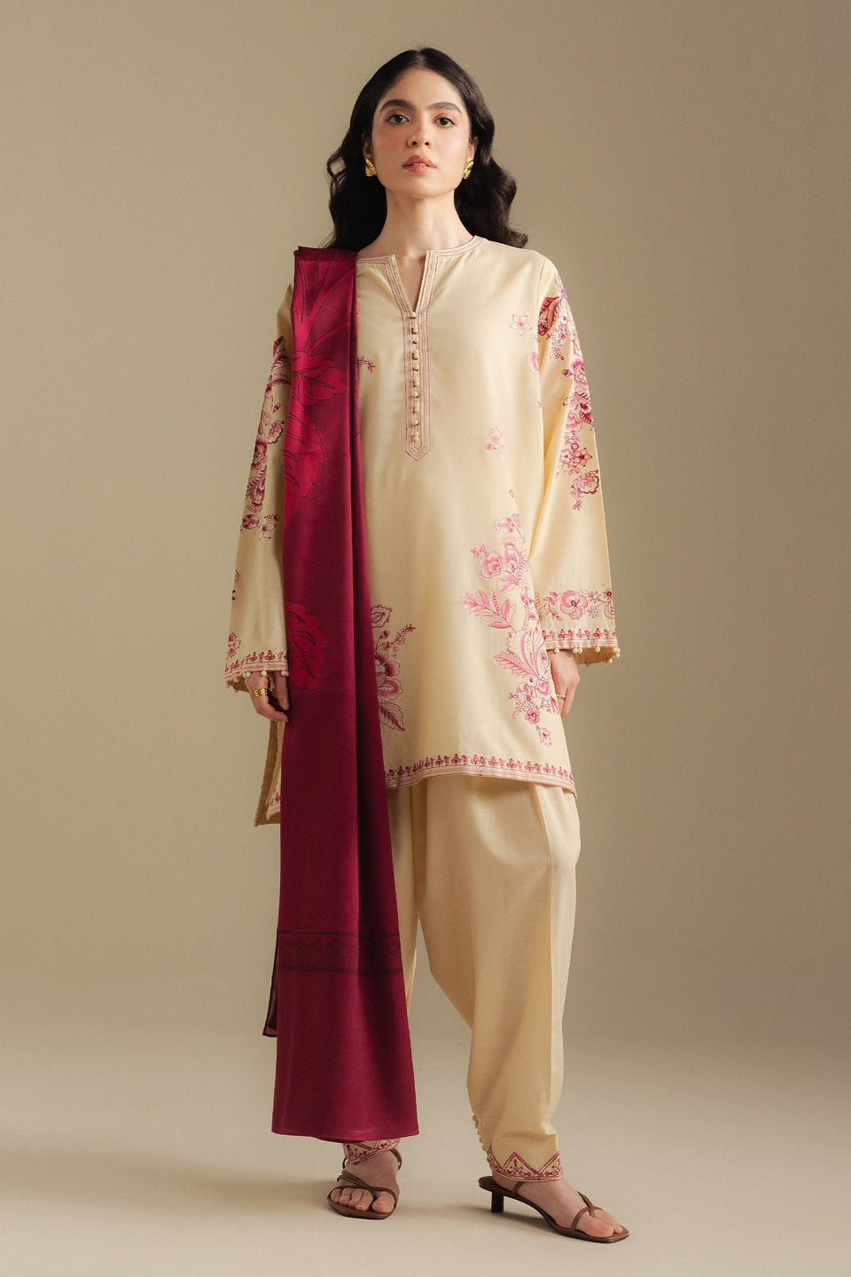 COCO BY ZARA SHAHJAHAN | WINTER UNSTITCHED'25-SNOWDROP -10-A