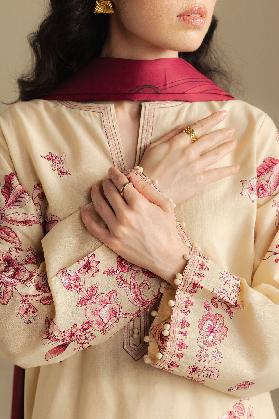 COCO BY ZARA SHAHJAHAN | WINTER UNSTITCHED'25-SNOWDROP -10-A