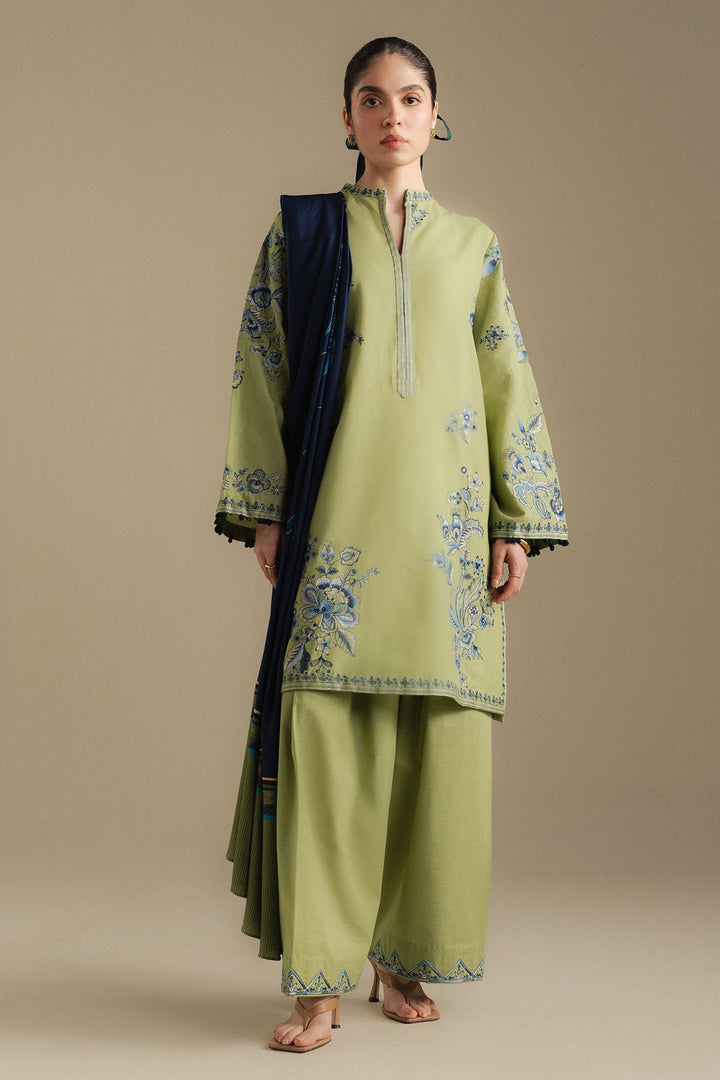 COCO BY ZARA SHAHJAHAN |WINTER UNSTITCHED'25-SNOWDROP -10B