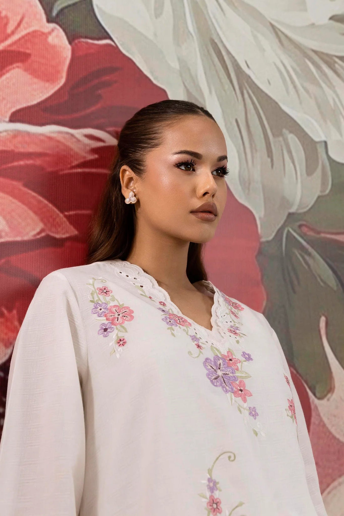 Sana Safinaz |Pre-Fall Collection '25 - Stitched Cotton Embroidered Shirt + Shalwar SS25ESE887P2T