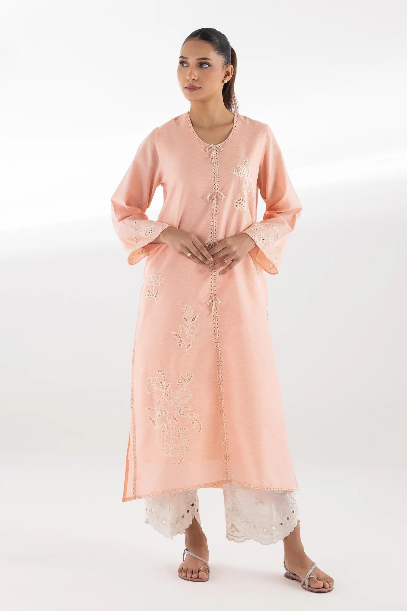 Sana Safinaz Pre-Fall Collection '25 - Stitched Embroidered Signature Chambray Shirt SS25SGE407